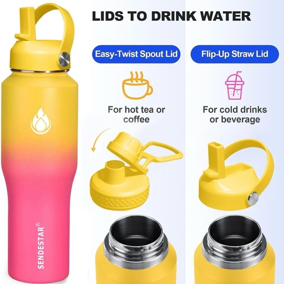 32oz Double Wall Stainless Steal Insulated Water Bottle 2 colors available. - Picture 3 of 7